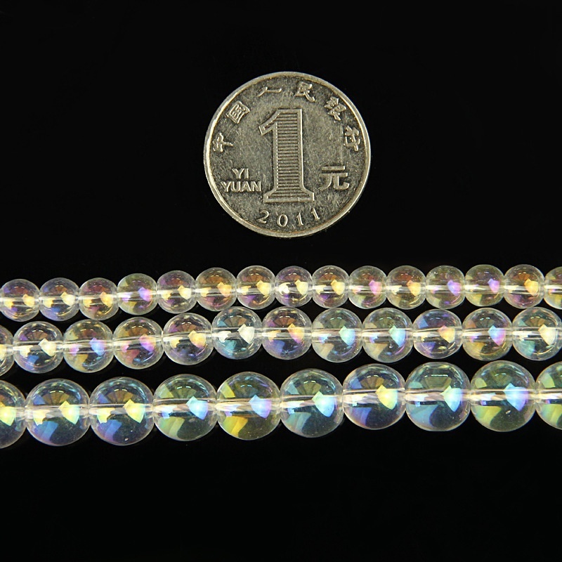 HANDMADE Chuỗi Hạt Thủy Tinh Nhiều Màu Kích Cỡ 4 / 6 / 8 / 10 / 12mm Dùng Làm Đồ Trang Sức Thủ Công