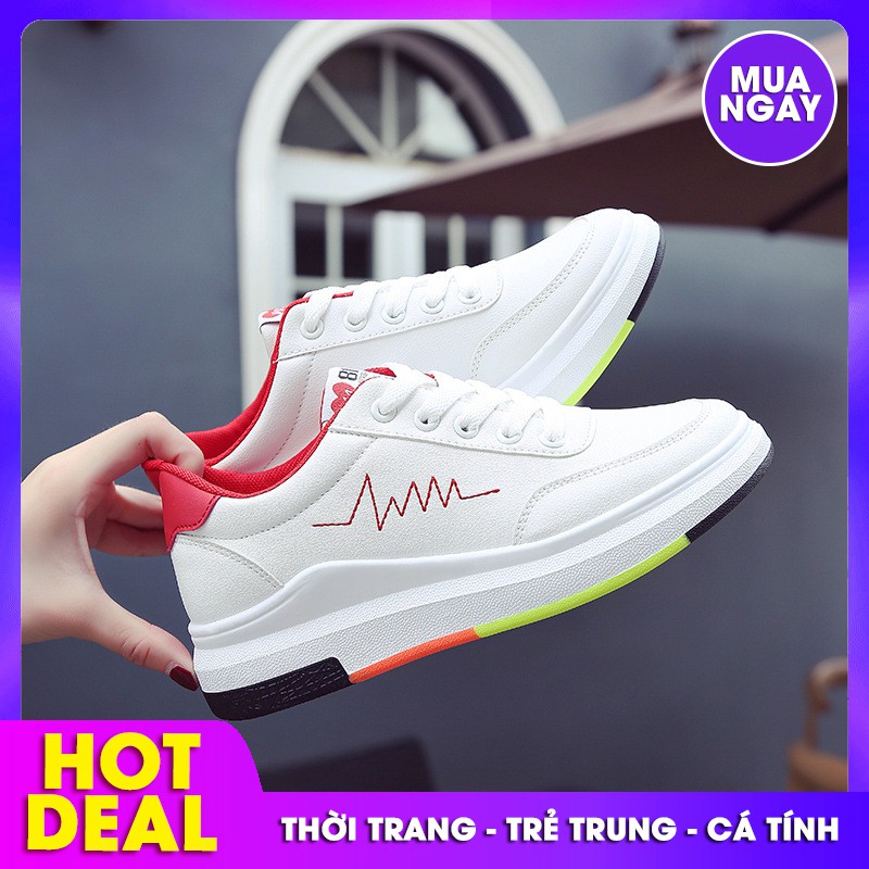 [ SNEAKER 2019] Giày Sneaker Nữ Màu trắng Cá Tính MEGO2591