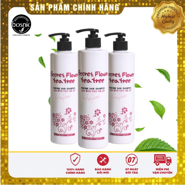 Dầu Gội Phục Hồi Hương Hoa BOSNIC 500ML-Secret Flower Tea Tree Perfume