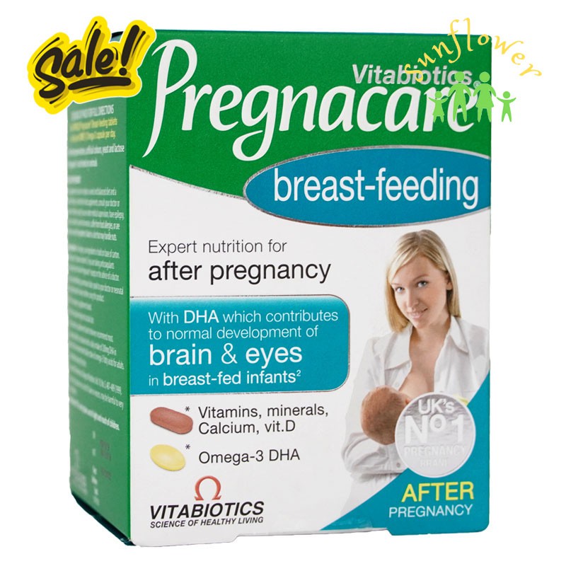 Vitamin tổng hợp cho mẹ sau sinh giúp lợi sữa và tăng cường đề kháng Pregnacare Breast-feeding của Anh