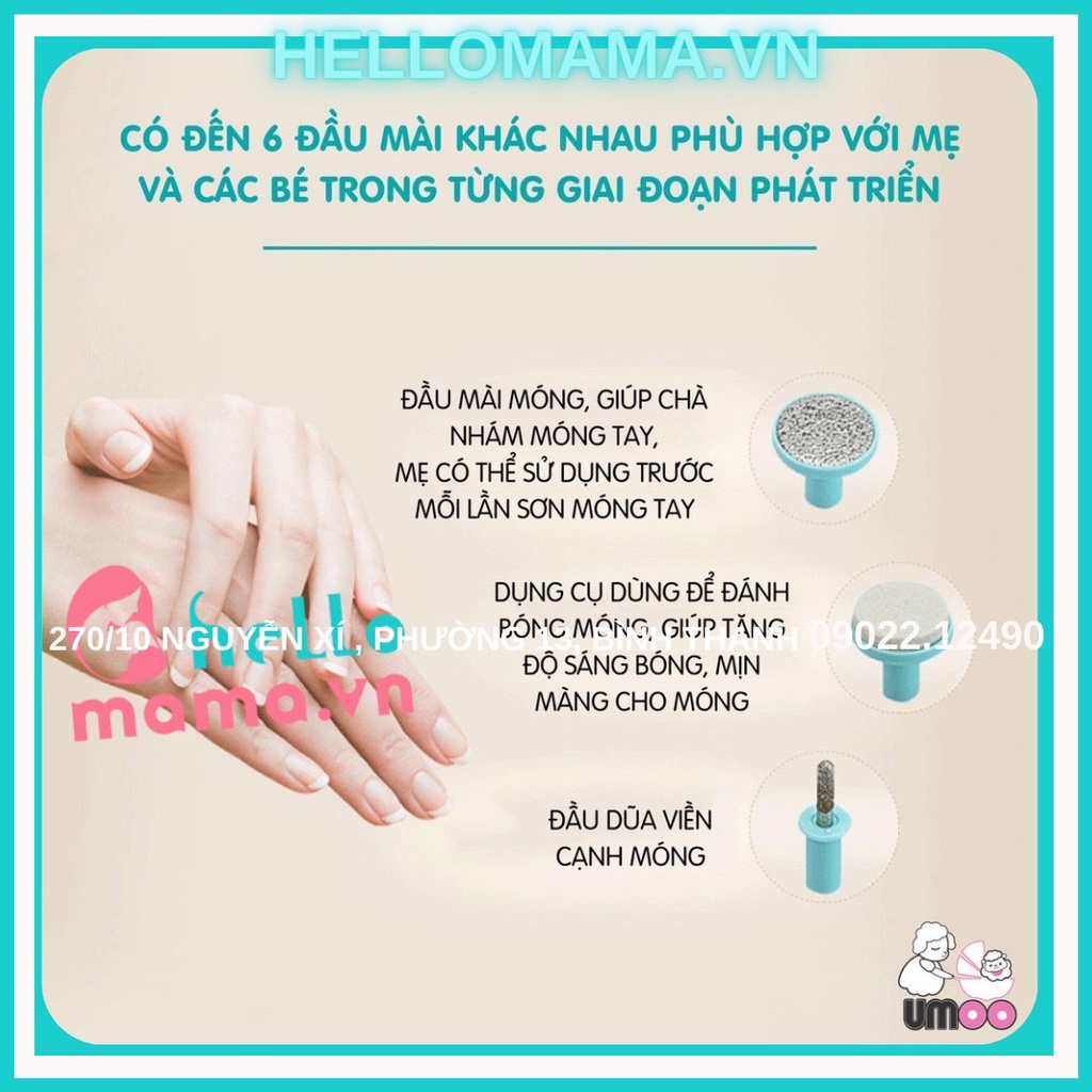 Máy dũa móng Lavita-dùng cho bé sơ sinh, tránh tình trạng bé bị trầy mặt , giúp bé thả tay để phát triển xúc giác