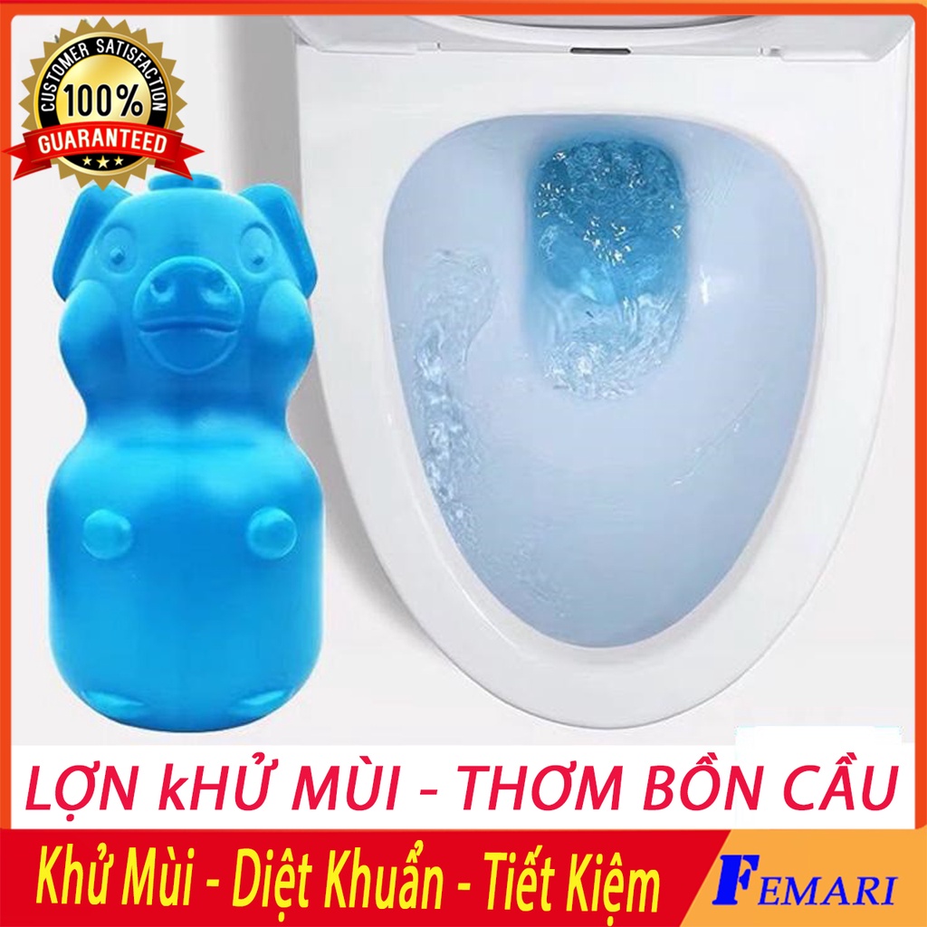 Lợn thả bồn cầu tẩy - Viên thả bồn cầu hình con lợn - Vệ Sinh Toilet - Heo thả bồn cầu khử mùi diệt khuẩn