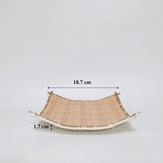 Đĩa phíp melamine giả mây tre đan