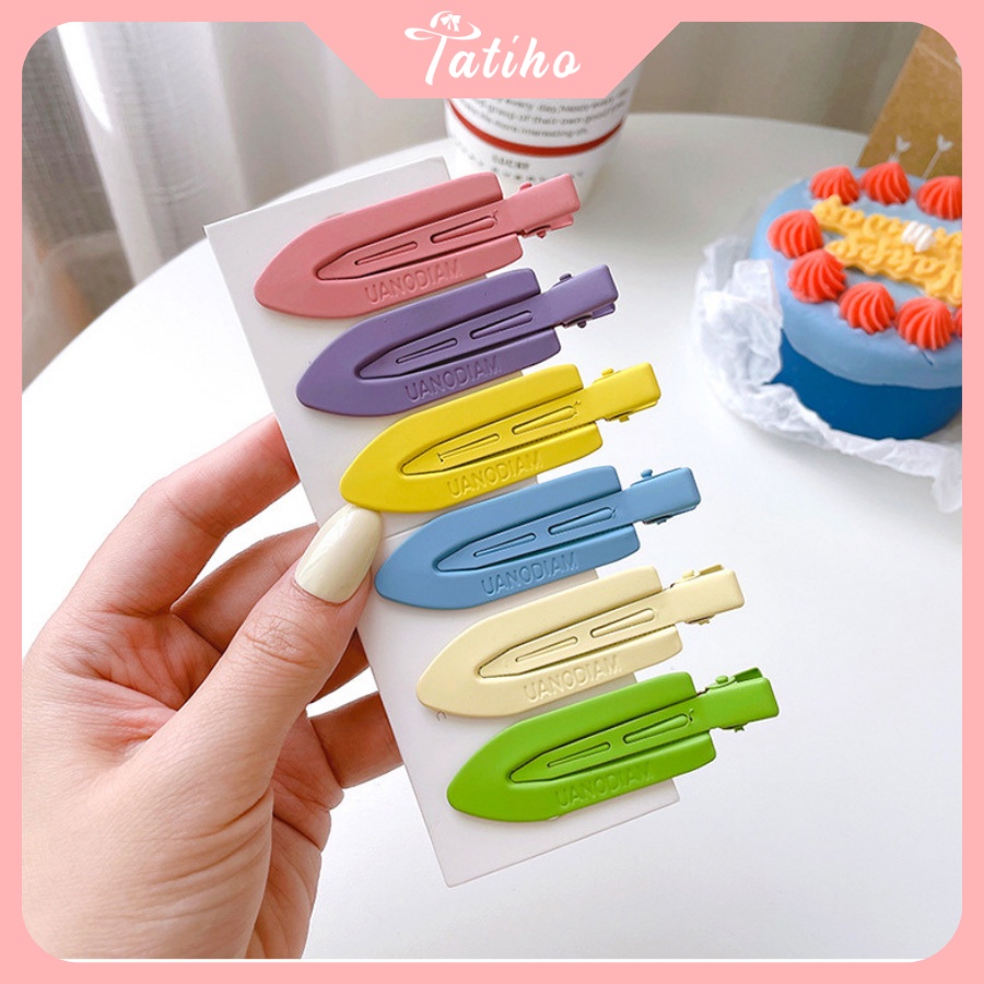 Kẹp Tóc Mái (Kẹp Tóc Mỏ Vịt) Trơn Nhiều Màu Phong Cách Hàn Quốc - Tatiho - Mã KT016