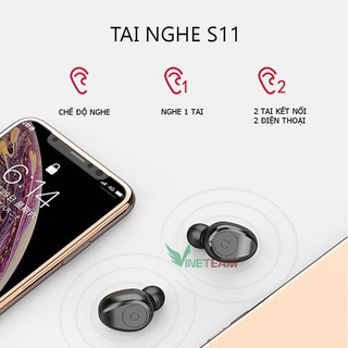 Tai Nghe Bluetooth True Wireless Amoi F9 - 4800, Kiêm Sạc Dự Phòng Đồng Hồ Hiện Thị % Pin, Bảo Hành 12 Tháng