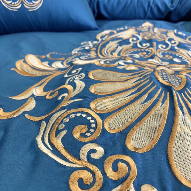 Sét lụa 60s cao cấp xanh 6 món
