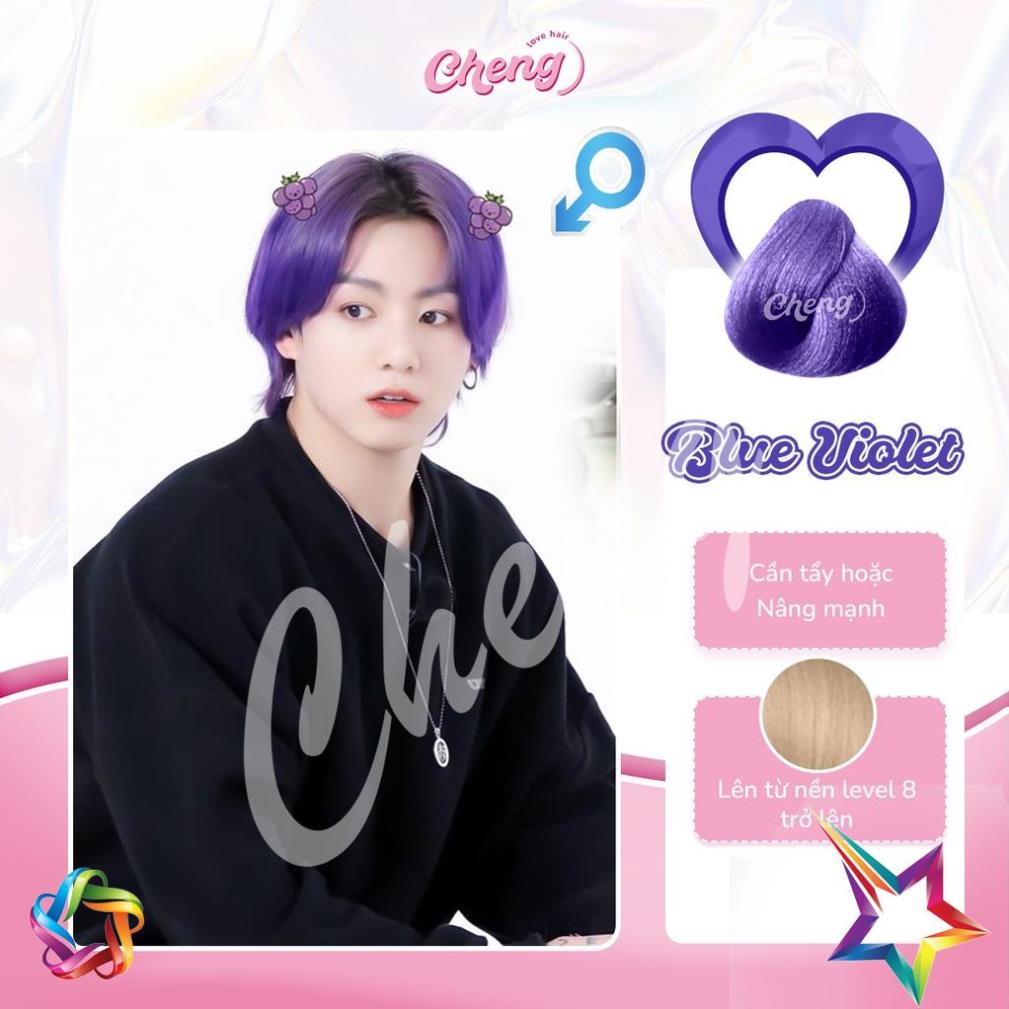 Thuốc Nhuộm Tóc Màu XANH TÍM Nam / BLUE VIOLET | Chenglovehair, Chenglovehairs