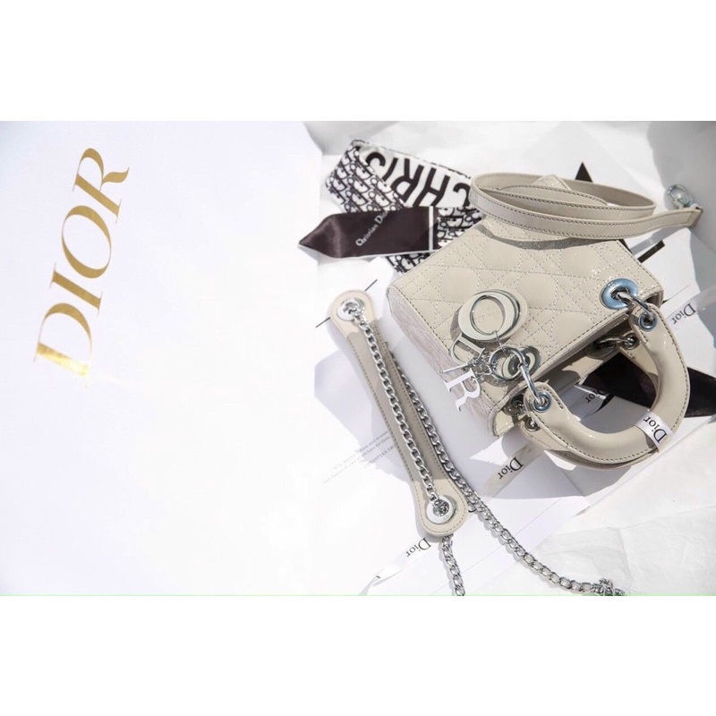 ❌Túi LADY DIOR 3 Ô DA BÓNG