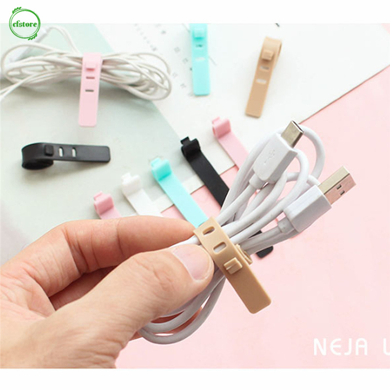 Dụng cụ buộc dây cáp chống rối chất liệu silicon tiện lợi