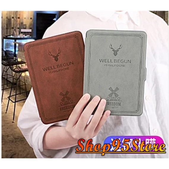 Bao da máy đọc sách Kindle Paperwhite 1/2/3 họa tiết hươu