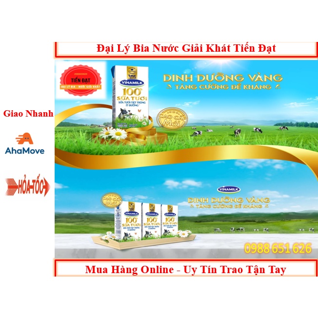 Sữa Tươi Tiệt Trùng Vinamilk 100% Đủ Vị - Hộp Giấy 1 Lít