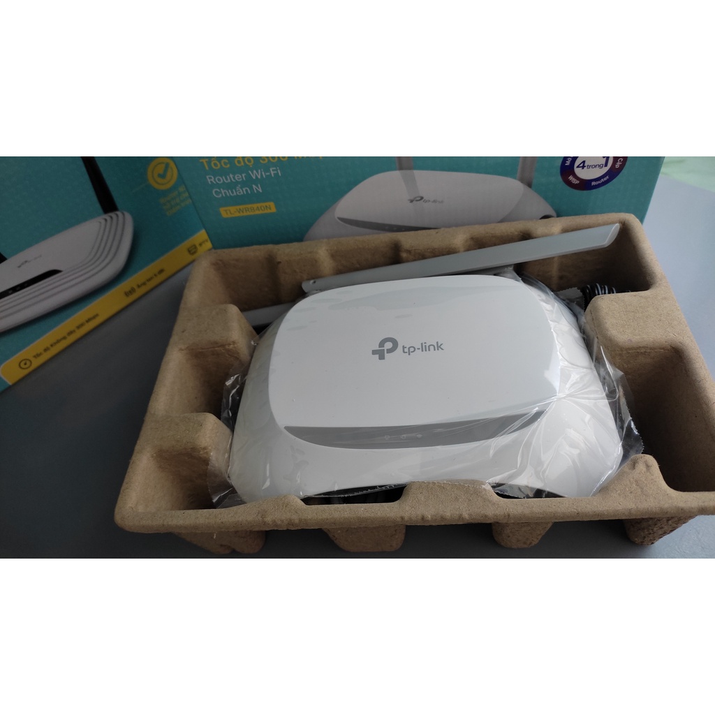 Bộ thu phát WIFI TPLink 840 TL-WR840N 300Mbps, Cài Sẵn Tên và Pass, Mới Chính hãng bảo hành 2 năm