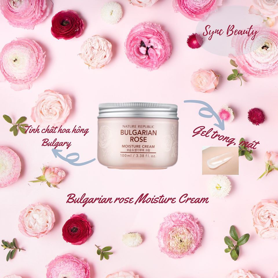 Kem dưỡng Nature Republic Bulgarian rose Moisture Cream