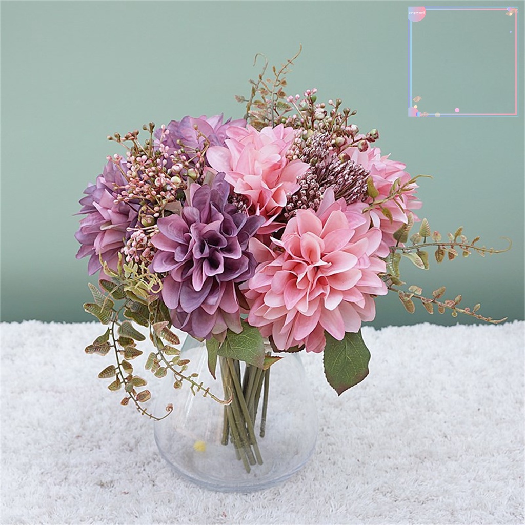 1 Nhánh Hoa Nhân Tạo Bằng Vải Phong Cách Cổ Điển Dùng Trang Trí Đám Cưới