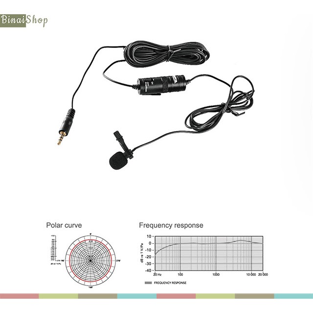 [Mã ELHACE giảm 4% đơn 300K] Micro gài áo cho máy quay Boya BY-M1(Đen)