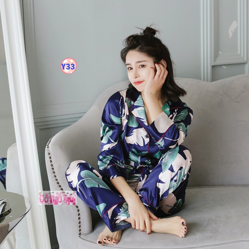 Pijama Lụa Cao Cấp Dài Tay Y31 | BigBuy360 - bigbuy360.vn