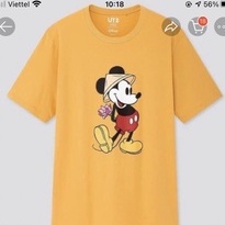 Áo Thun Tay Ngắn In Họa Tiết DISNEY Uniqlo Mickey Keith Thời Trang Unisex