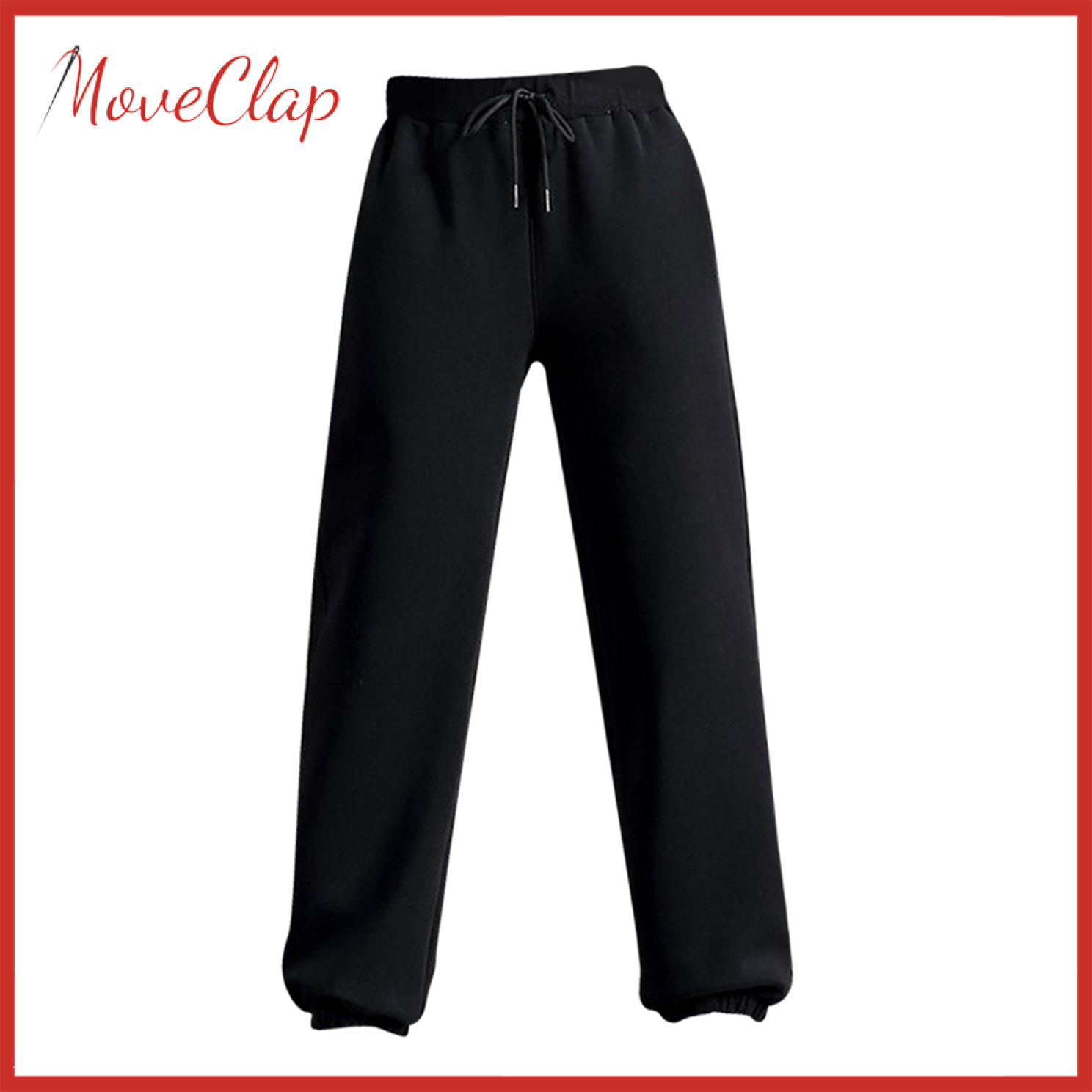 MoveClap Womens Sweatpants Fleece Lining Jogger Pants Casual Harem Trouser Black  S