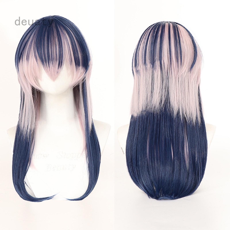 Bộ tóc giả dài màu gradient bằng sợi tổng hợp chịu nhiệt hóa trang nhân vật anime Tokyo