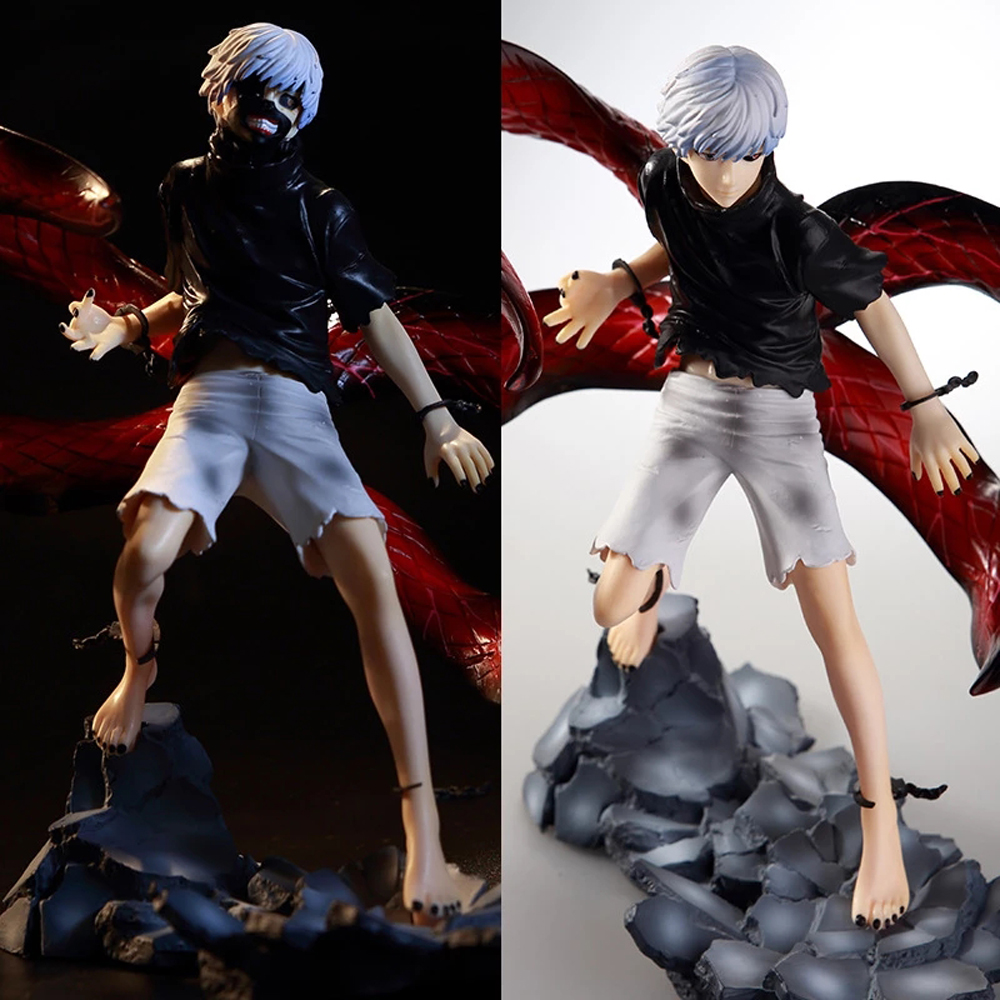 Mô Hình Nhân Vật Ken Kaneki Phim Tokyo Ghoul Tỉ Lệ 1 / 8 Bằng Pvc Có 2 Đầu Trang Trí