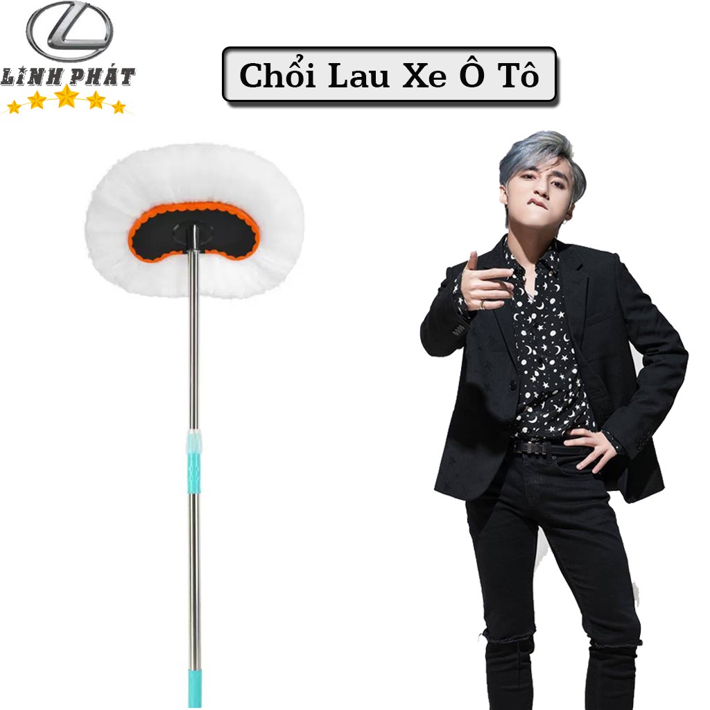 Chổi Lau Xe Ô Tô - Chổi Cán Dài.Sợi Lông Mềm Ver 2