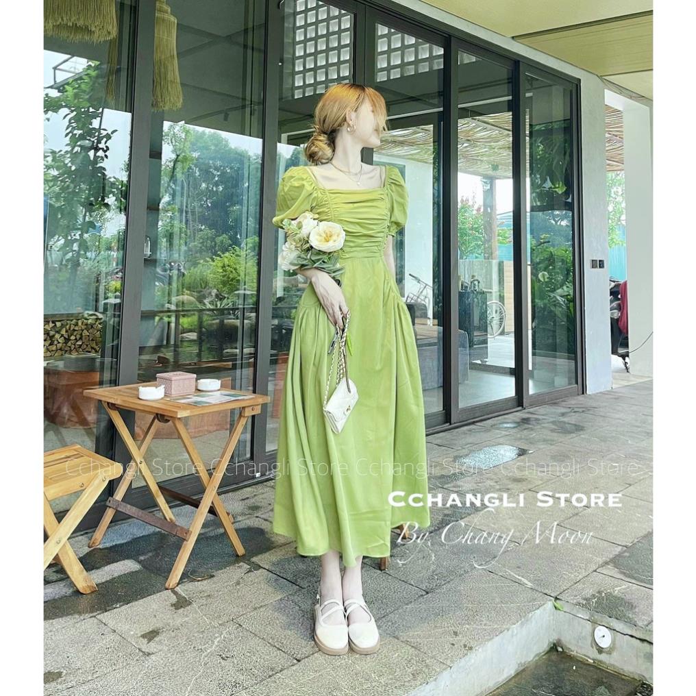 [ 𝐅𝐑𝐄𝐄 𝐒𝐇𝐈𝐏 ]  VÁY 2 DÂY TRỄ VAI RÚM NGỰC SIÊU HÓT DÁNG DÀI Ạ