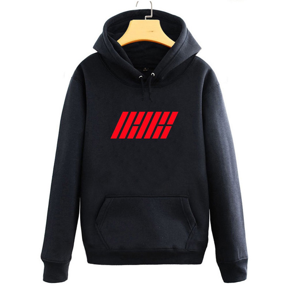 Áo Hoodie Lót Nhung In Hình Nhóm Nhạc Ikon Phong Cách Hàn Quốc Thời Trang Xuân Thu Mới Cho Nam Nữ