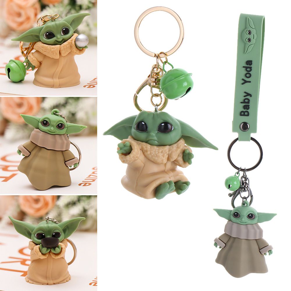 Móc khóa phối hình Baby Yoda trong phim Star Wars dễ thương