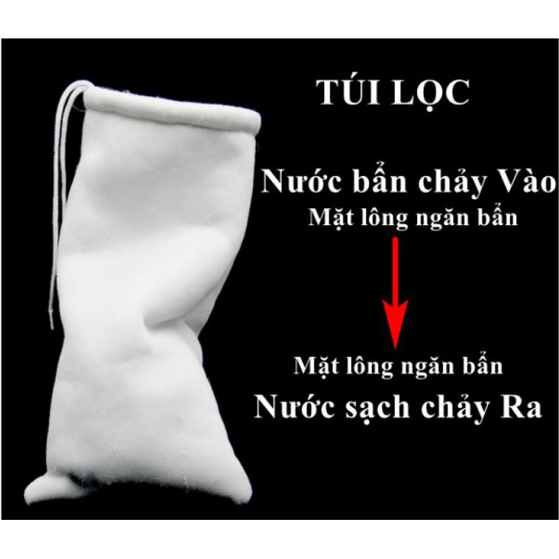 Túi lọc bể cá bằng lông 20x45cm,,,