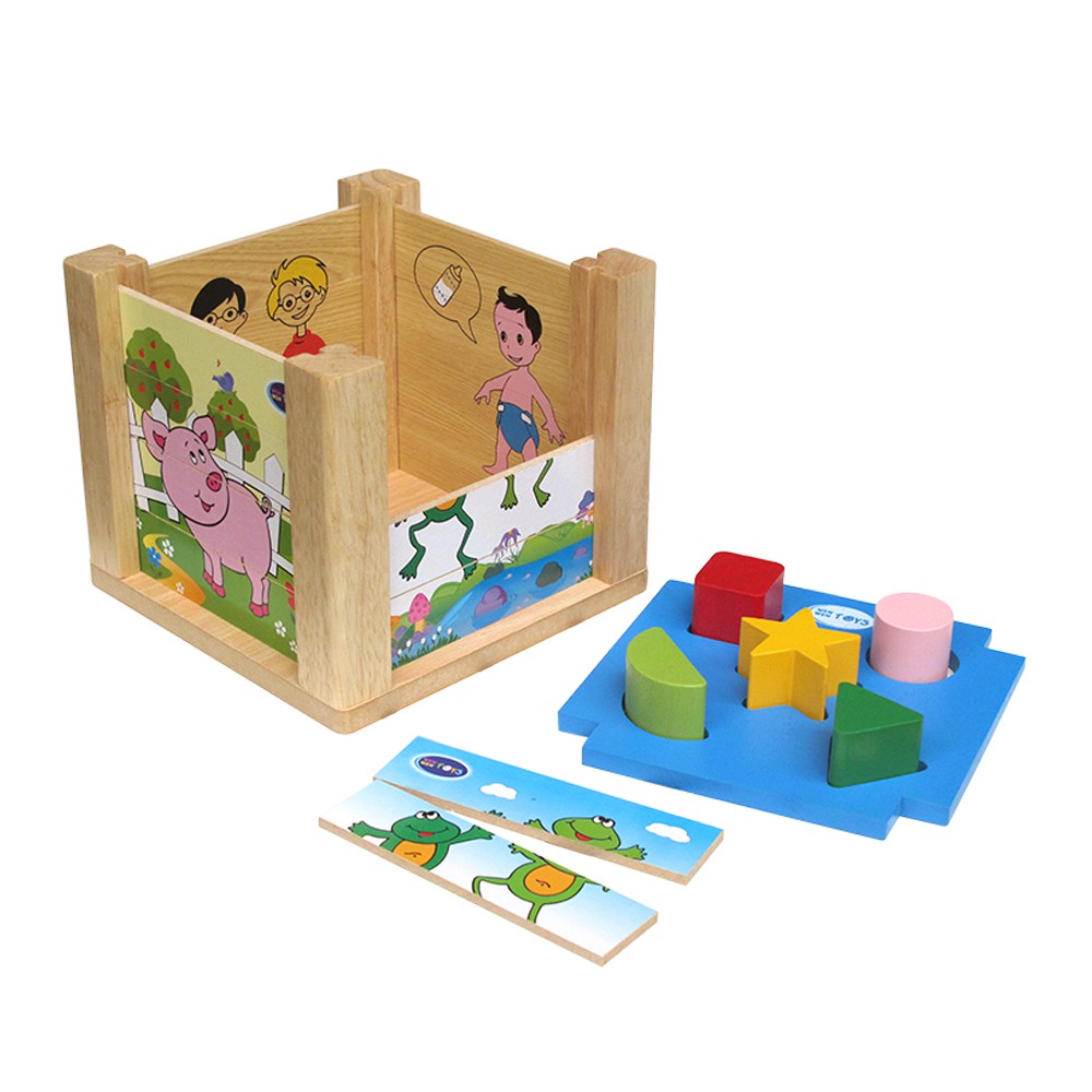 Đồ chơi gỗ Winwintoys - Hộp xếp hình thả khối 69022