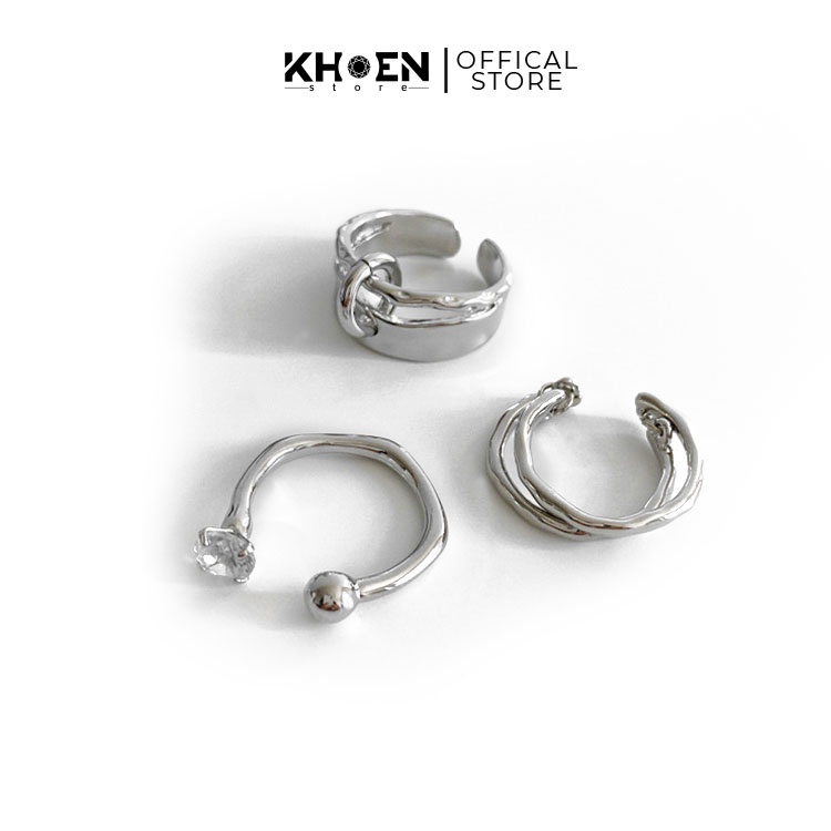 Nhẫn thời trang - Set nhẫn Khoen tròn (Set) - Khoen store
