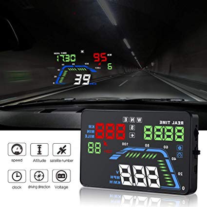 Hiển thị tốc độ trên kính lái ô tô HUD Q7 - Sản phẩm cắm đầu tẩu, sử dụng được cho cả xe tải 12 - 24V