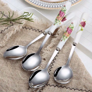 Thìa Muỗng Cà Phê Inox cán sứ
