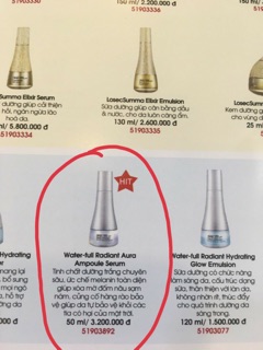 [giá si] Combo 10 typ serum dưỡng trắng Aura Su:m 37