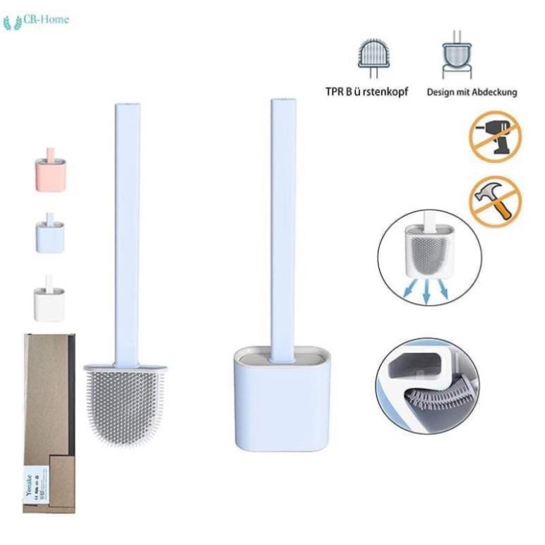 Bộ Cọ Toilet Đầu Silicon Có Hộp Đựng thiết kế nhỏ gọn dễ dàng sử dụng