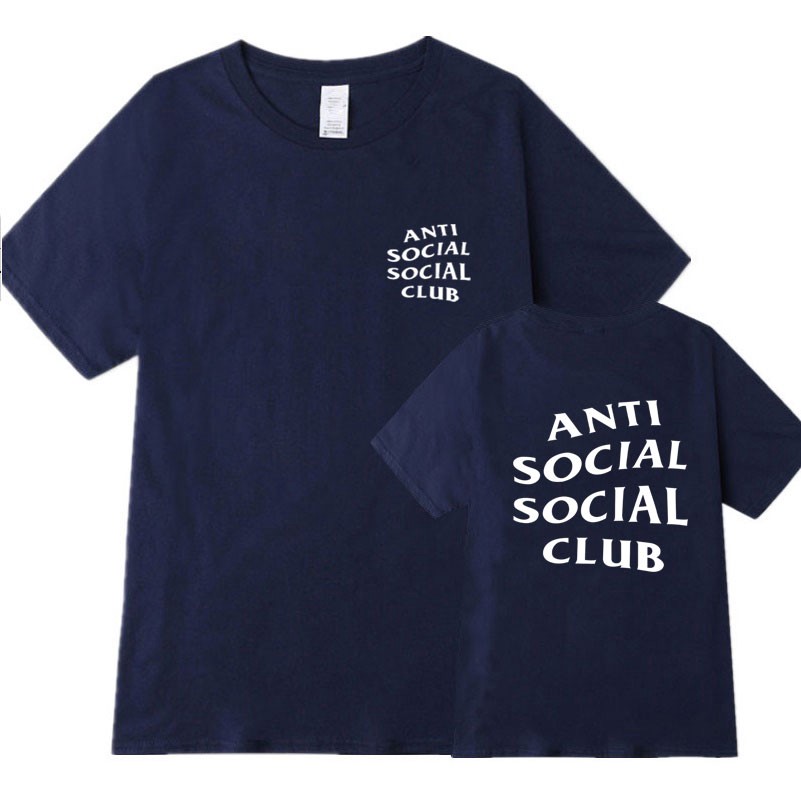 ANTI SOCIAL SOCIAL CLUB Áo Thun Cotton Cổ Tròn In Chữ Anti Social Club Thời Trang 2020 Mới Cho Nam Và Nữ