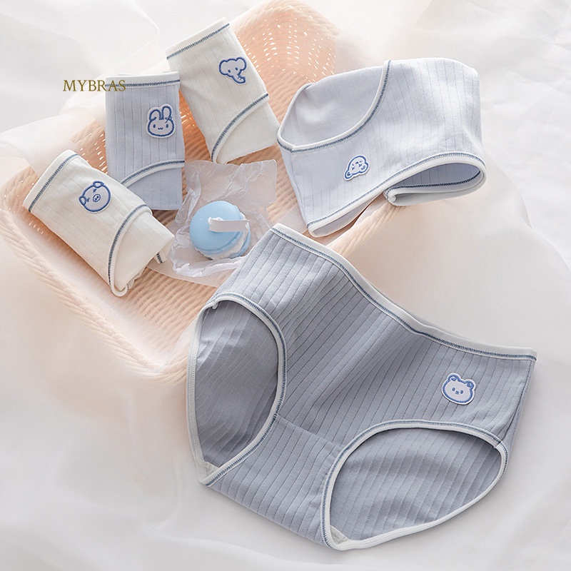 Quần Lót Cotton Thoáng Khí Thoải Mái Họa Tiết Hoạt Hình Cho Nữ