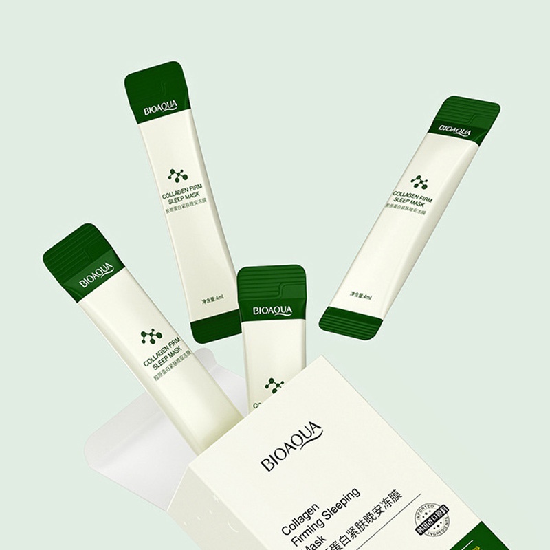 Mặt nạ ngủ collagen hyaluronic acid polypeptide 4ml dưỡng ẩm kiểm soát dầu hỗ trợ thu nhỏ lỗ chân lông