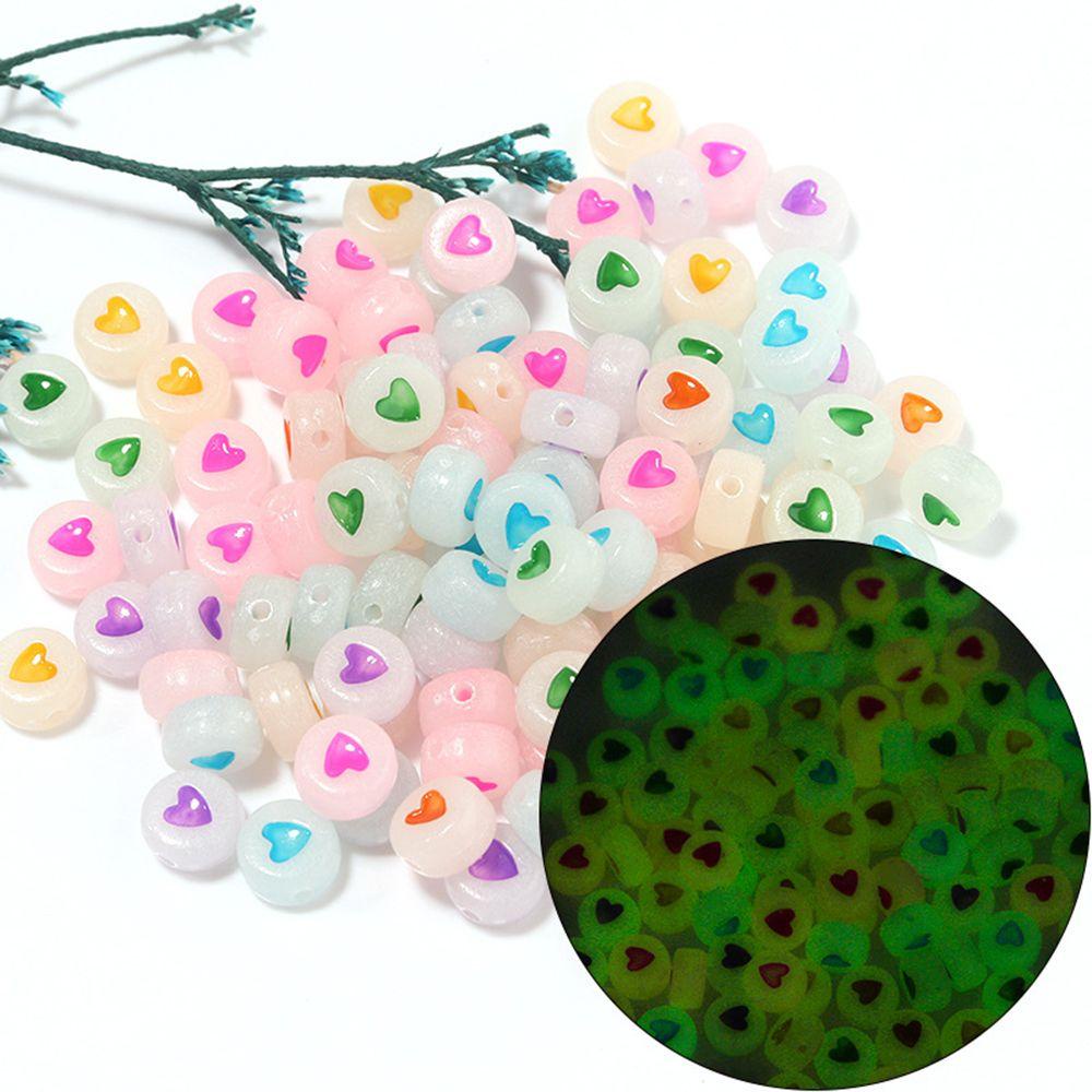 Set 100 Hạt Dạ Quang Xỏ Lỗ Dùng Để Làm Đồ Trang Sức Thủ Công