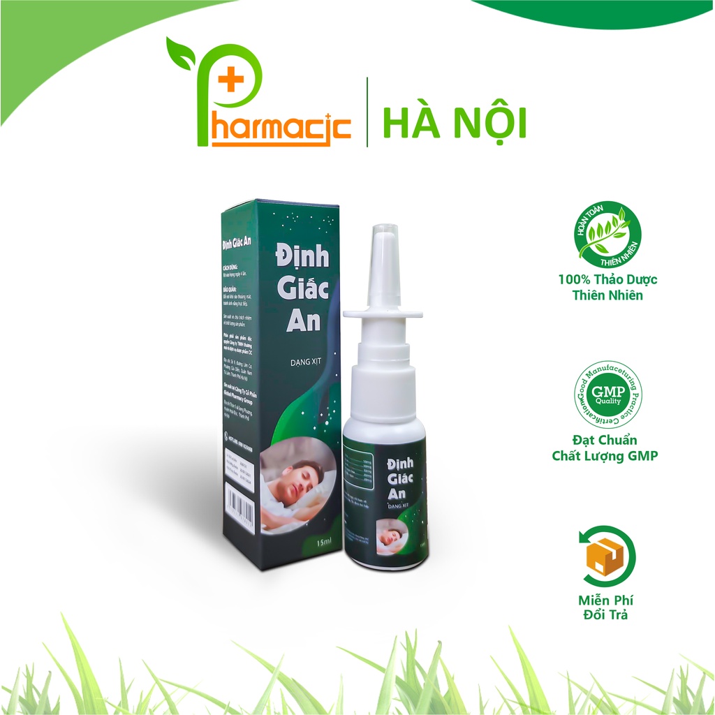 ĐỊNH GIẤC AN Chính Hãng, Chai Xịt 15ml - Cải Thiện Tình Trạng Ngủ Ngáy, Mất Ngủ
