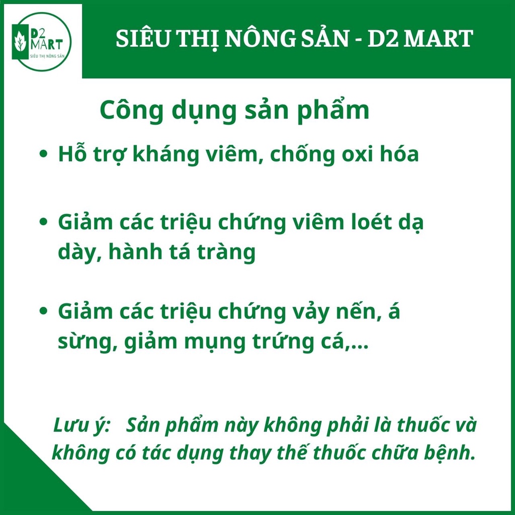 Tinh bột nghệ đỏ nguyên chất Yên Sơn 500gr - OCOP 3 sao- Hỗ trợ dạ dày, gan, khớp, làm mặt nạ- Siêu thị nông sản D2 Mart