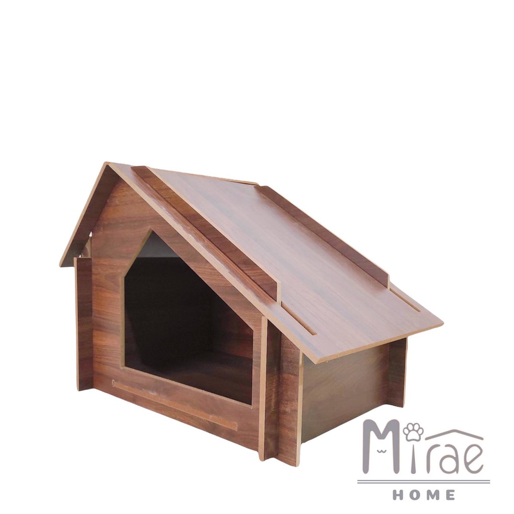 Nhà mèo, ổ mèo, ổ nằm gỗ MDF nhập khẩu cao cấp, dễ lắp ghép Size to phù hợp mèo 1-6kg Mirae Home MHCHPL03