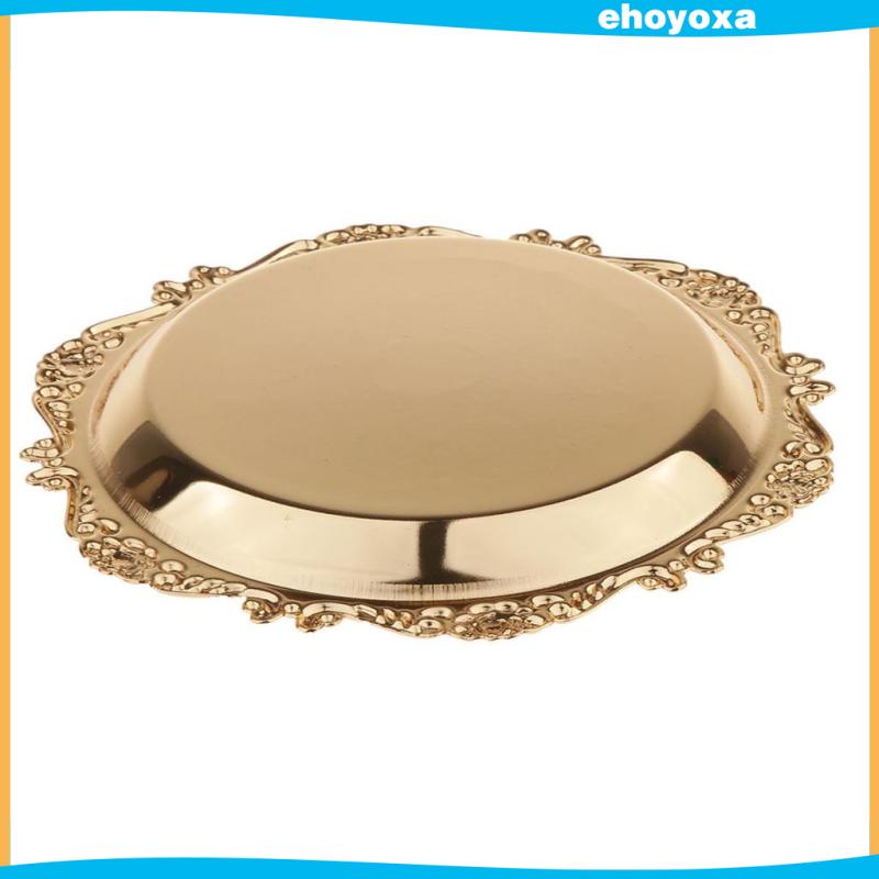 Đĩa Tròn Màu Vàng Kim 4 "/ 6" Đựng Trái Cây / Bánh Kẹo Tráng Miệng
