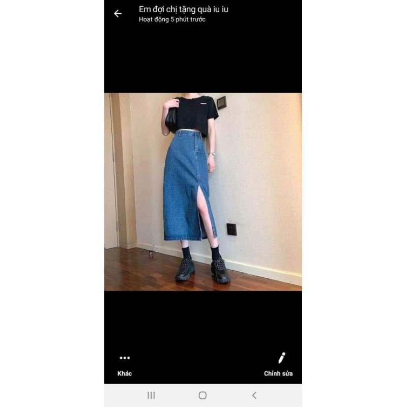 Chân váy jeans