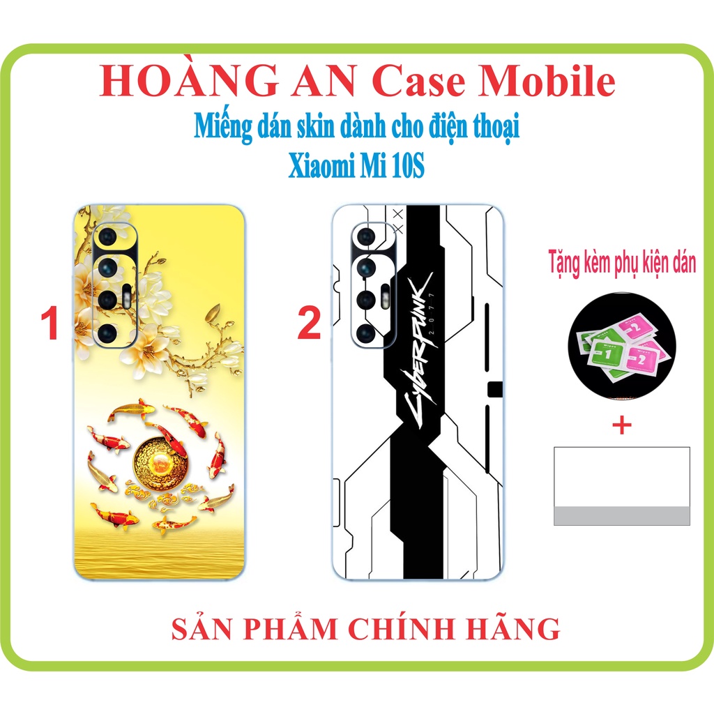 Miếng dán skin dành cho điện thoại xiaomi Mi 10S
