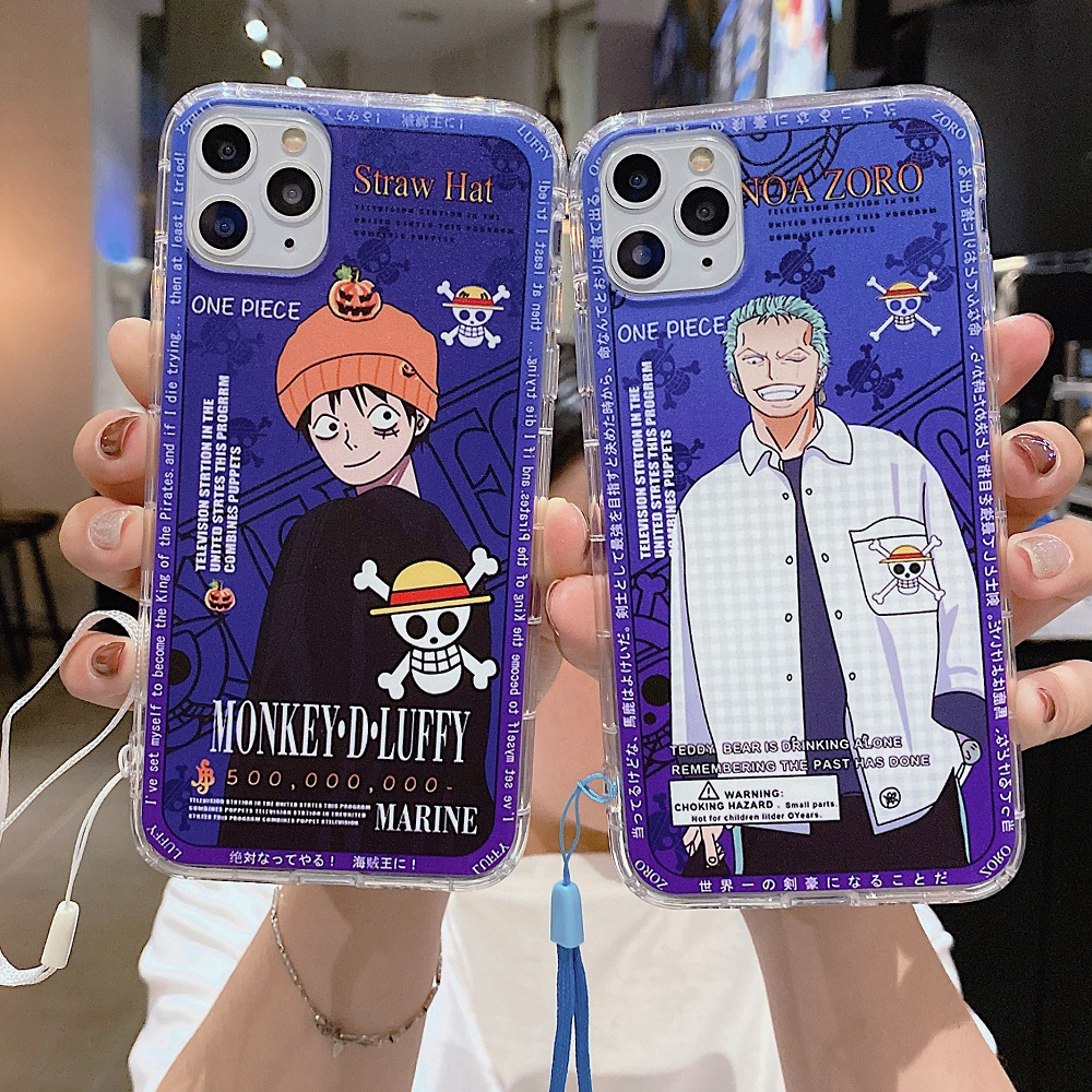 luffy zoro Ốp Lưng one piece iphone 12 12PRO 11 11pro XR XS Max i7/8 6s plus SE 2020 Ốp trong Vua Hải Tặc