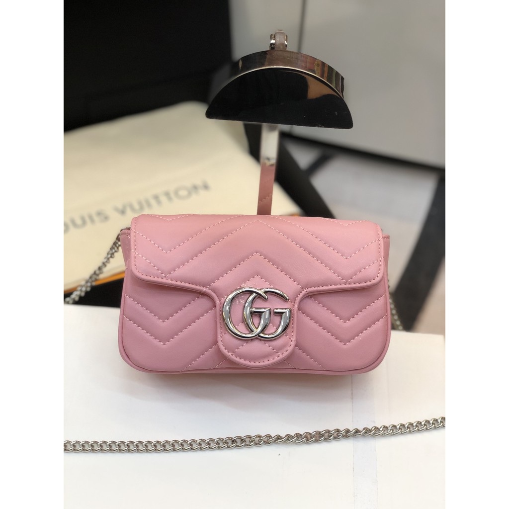Túi Marmont Super Sale Màu Hồng Size 16cm