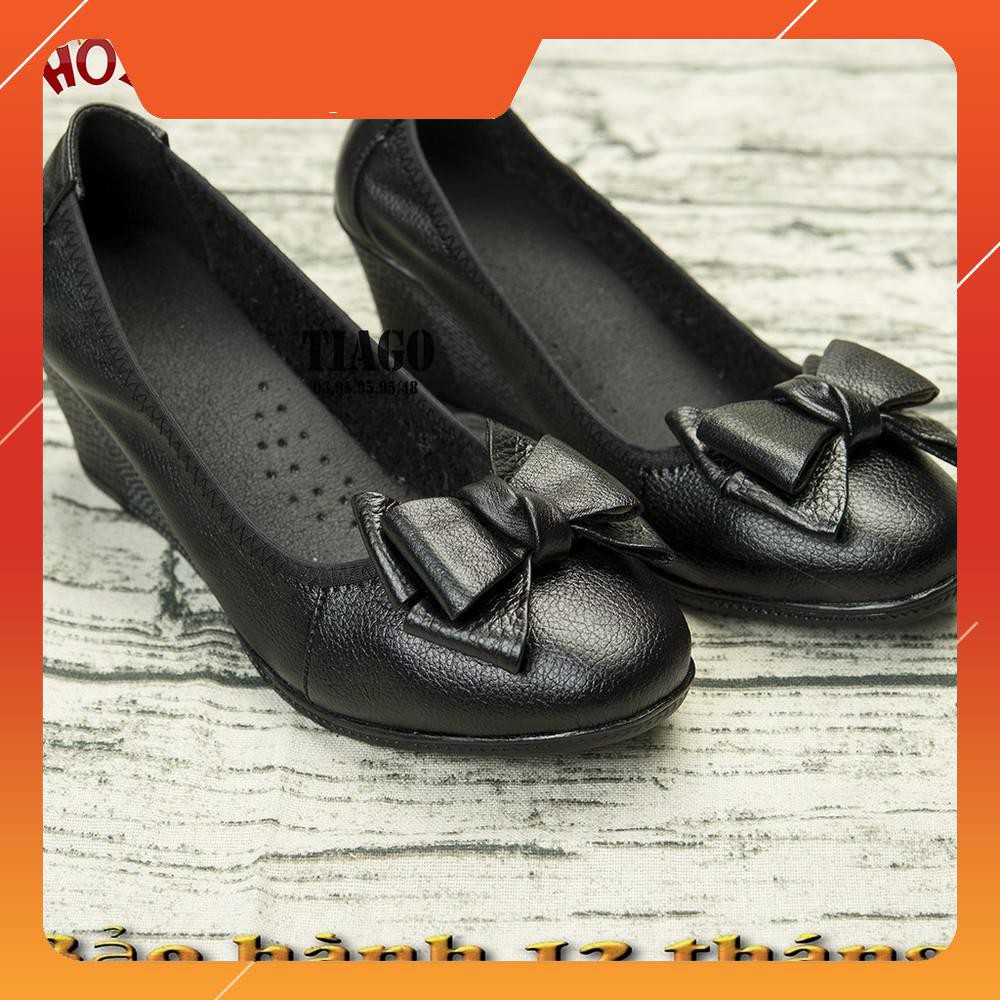 Giày nữ cao gót 6cm da bò thật siêu bền