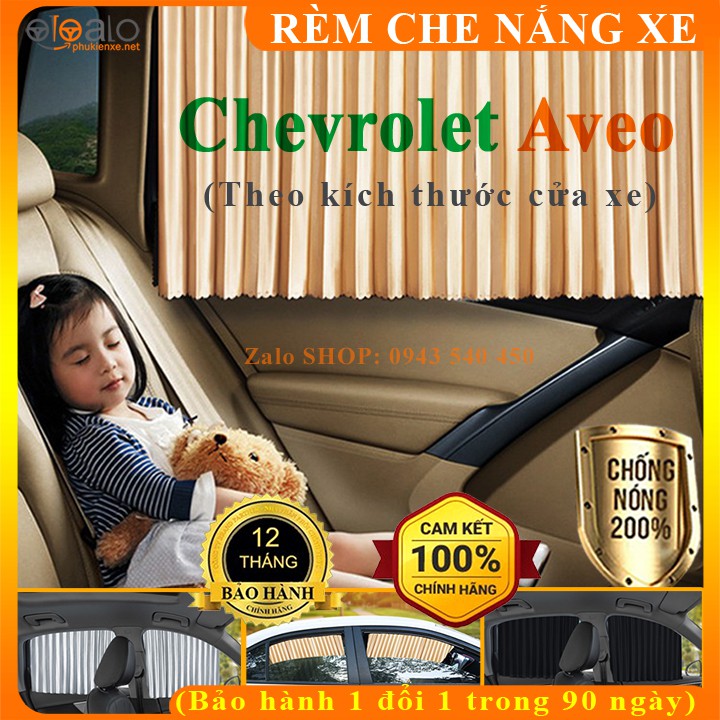 Rèm che nắng xe Chevrolet Aveo Vải Lụa Cao Cấp Gắn Nam Châm Keo 3M - OTOALO