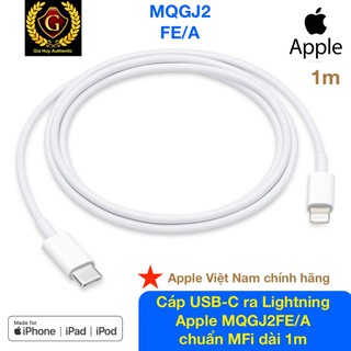 CÁP CHUYỂN ĐỔI LIGHTNING SANG USB TYPE-C APPLE MQGJ2FE/A